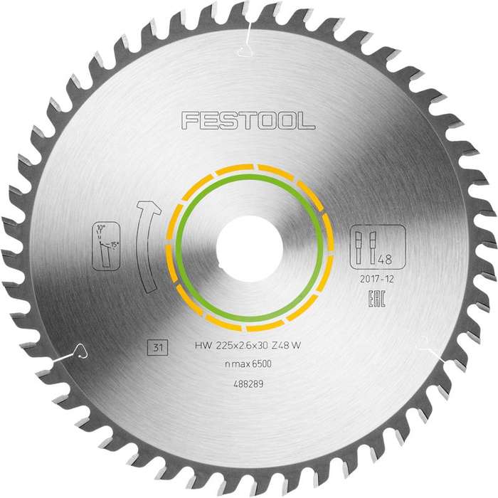 FESTOOL FINE TOOTH SAW BLADE 225X2,6X30 W48    FES488289
