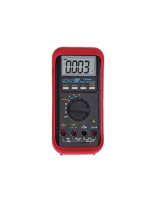 HellermannTyton Multimeter Digital 1000V AC/DC Cap Freq MA & HoldTBM805
