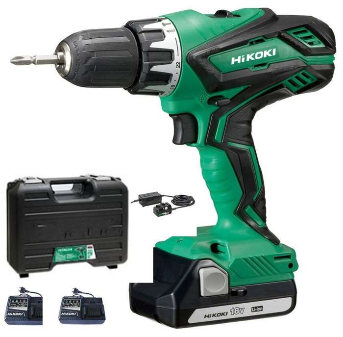 HIKOKI DRILL IMPACT 18V 53NM 13MM SET   HTC-DS18DF-WC