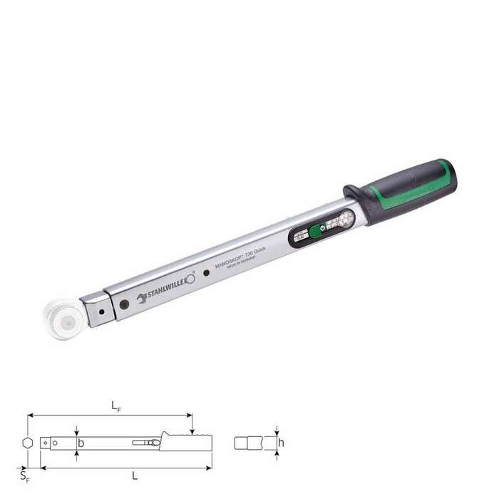 STAHLWILLE WRENCH TORQUE 730/20 40-200NM FR    STW50184020