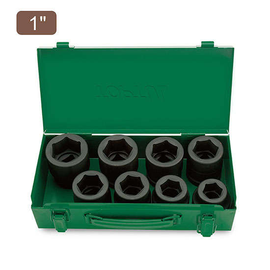 TOPTUL - 8PC 1" DR IMPACT SOCKET SET        GDAD0803