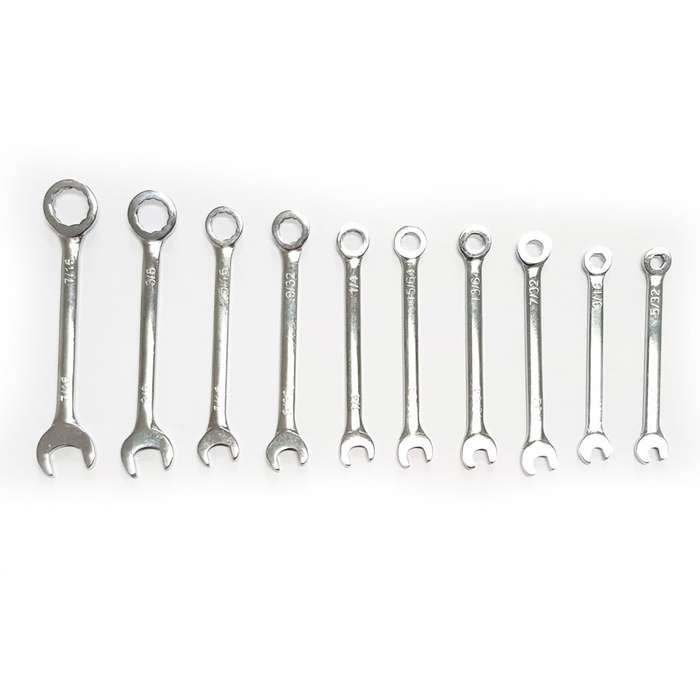 Avex Professional Tools - 10 Piece Miniature Combination Spanner Set 5/32" - 7/16" - AT-02-52