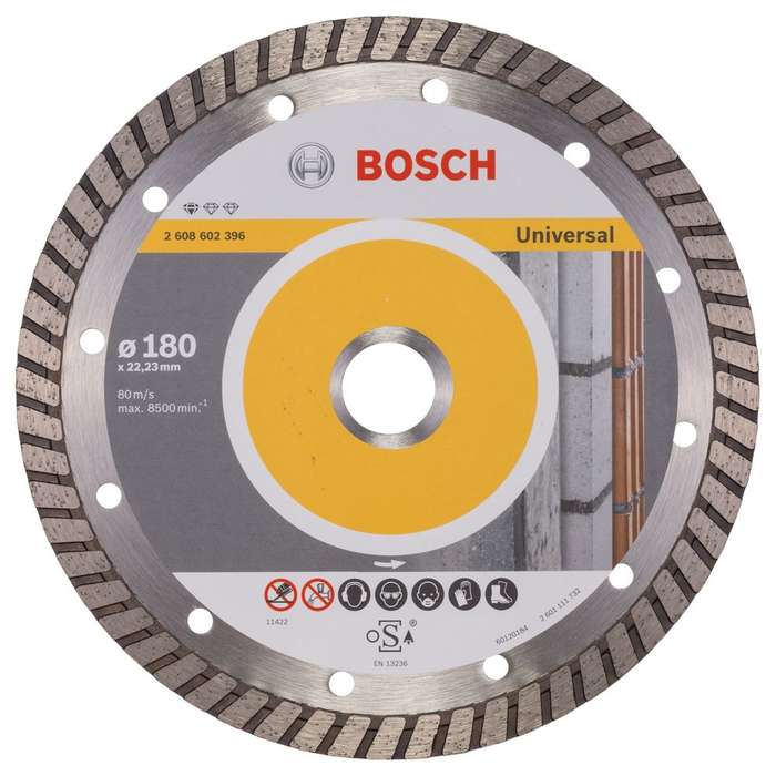 BOSCH PROFESSIONAL - Standard for Universal Turbo 180 x 22,23 x 2,5 x 10, continuous rim - 260860...