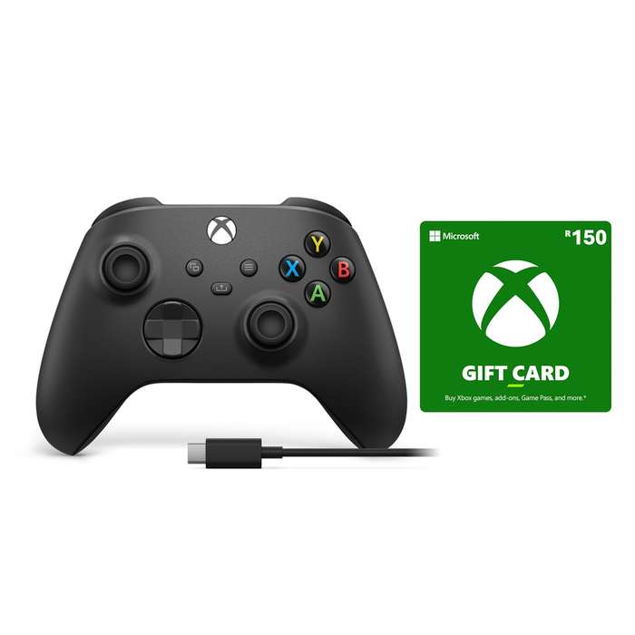 Wireless Controller Black + USB C Cable + R150 XB vouch (XBS)