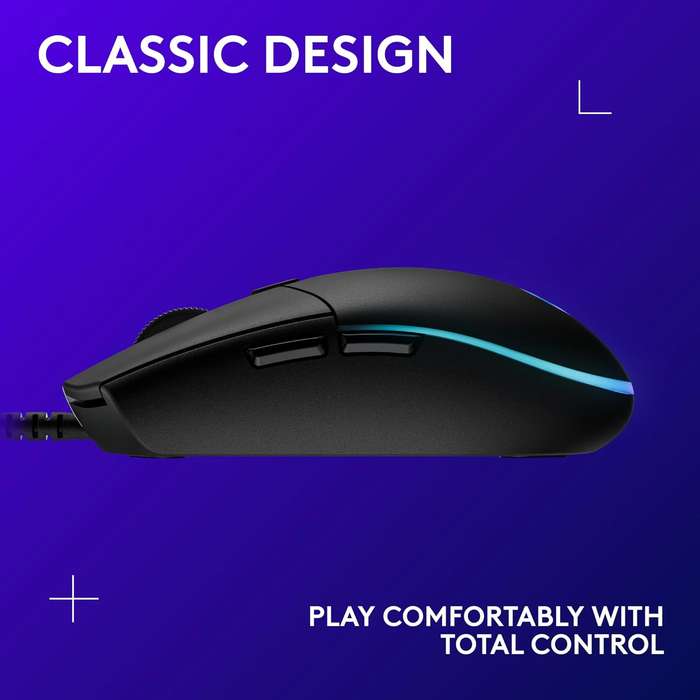 Logitech G203 Lightsync Mouse Black