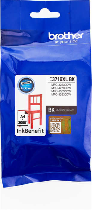 Brother High Yield Black Cartridge for MFCJ3530 ~ MFCJ3930 ~ MFCJ2330DW ~ MFCJ2730DW