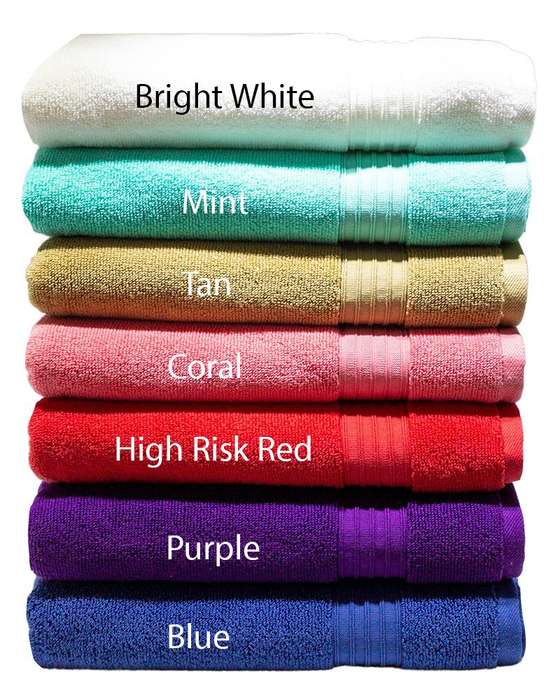 Bunty's Luxurious 570 GSM Zero Twist Hand Towels - 8 Colours - 60 Piece Pack