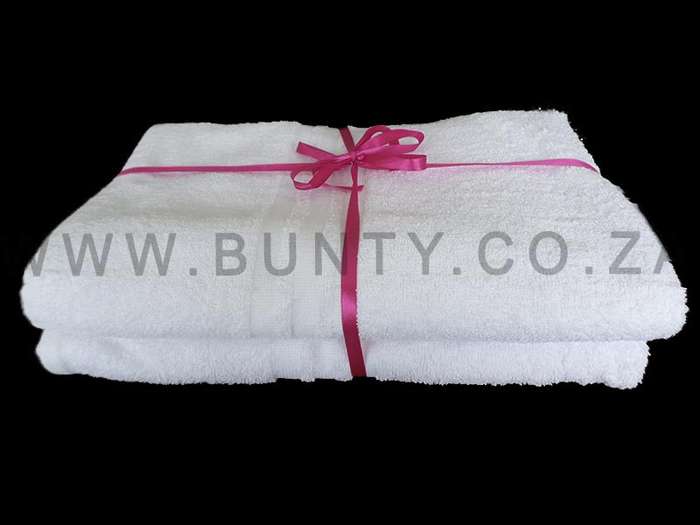 Bunty's No Snag 425 GSM - 085x150cms Bath Sheets White