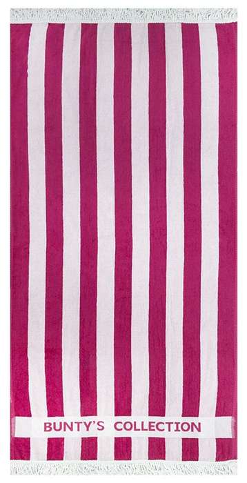 Bunty's Beach Towel 0800 - Design 012 - 90x180cms - Bunty's Collection Cabana Fringe - 800gms