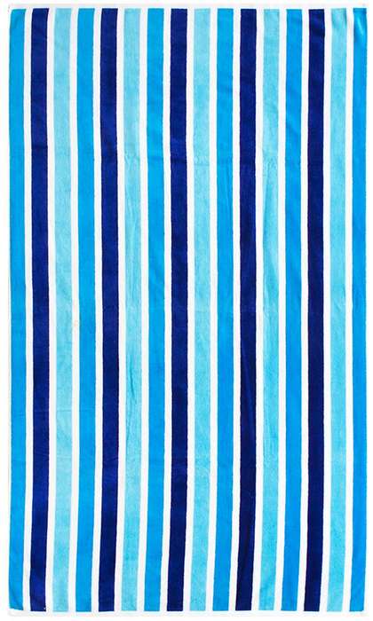 Bunty's Beach Towel 0700 - Design 177 - 090x180cms - 3 Stripe Mix - 700gms