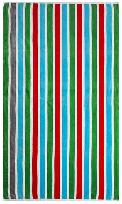 Bunty's Beach Towel 0700 - Design 177 - 090x180cms - 3 Stripe Mix - 700gms