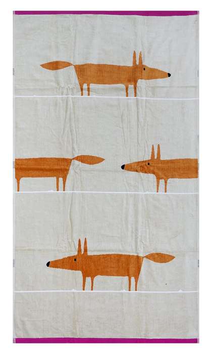 Bunty's Beach Towel 0700 - Design 097 - 095x150cms - Joules Mr Fox - 730GMS