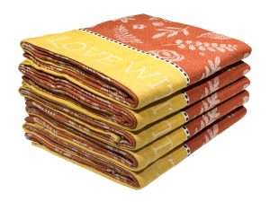 Bunty's Kitchen Towel - Design 2404 - 045x070cms - (05 Pc Pack) - Leaves