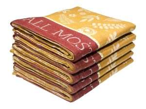 Bunty's Kitchen Towel - Design 2404 - 045x070cms - (05 Pc Pack) - Leaves