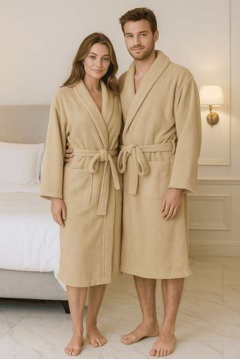 Bunty's Bathrobe - Terry - Shawl Collar - Plush 450 GSM