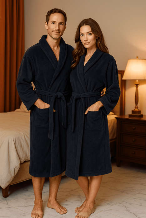 Bunty's Bathrobe - Terry - Shawl Collar - Plush 450 GSM