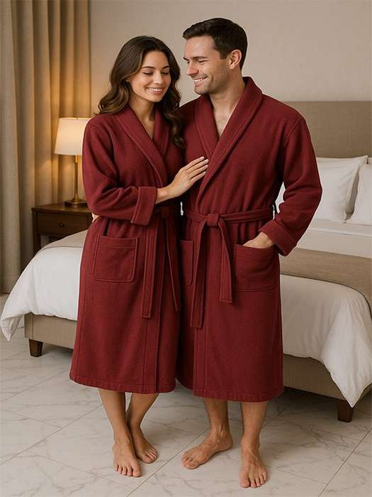 Bunty's Bathrobe - Terry - Shawl Collar - Plush 450 GSM