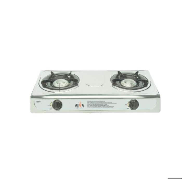 ALVA 2 burner gas stove- stainless steel