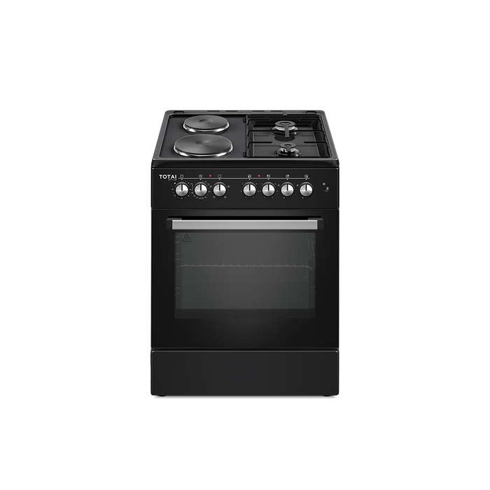TOTAI TS 60CM 2 GAS BURNER AND 2 ELECTRIC PLATE STOVE WITH ELECTRIC OVEN