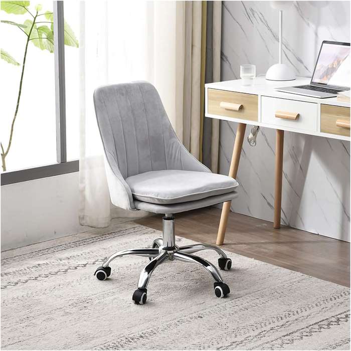 Kendall Office Chair - Light Grey  - Fine Living