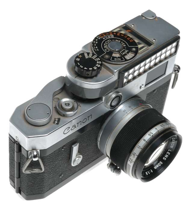 Canon P Camera rangefinder with Leica screw mount 1.8/50mm lens cased