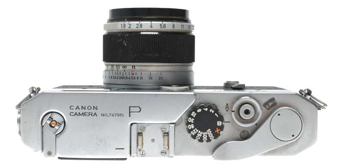 Canon P Camera rangefinder with Leica screw mount 1.8/50mm lens cased