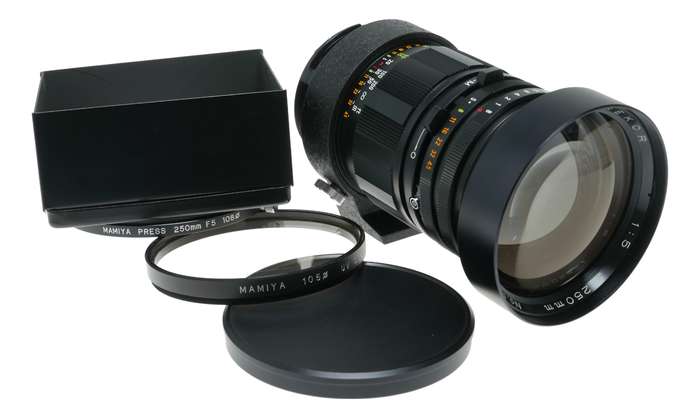 Mamiya-Sekor 250mm f/5 Lens for Press 23 System with Hood set