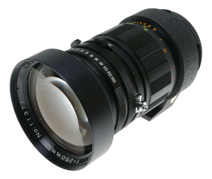 Mamiya-Sekor 250mm f/5 Lens for Press 23 System with Hood set