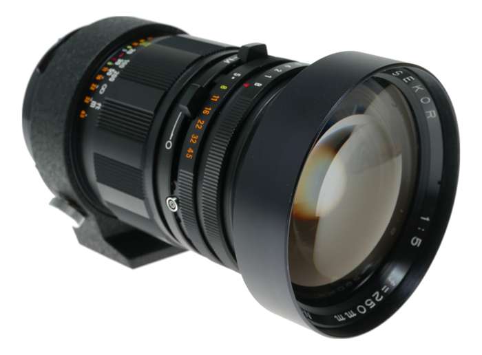 Mamiya-Sekor 250mm f/5 Lens for Press 23 System with Hood set