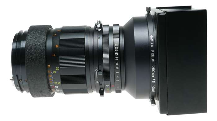 Mamiya-Sekor 250mm f/5 Lens for Press 23 System with Hood set