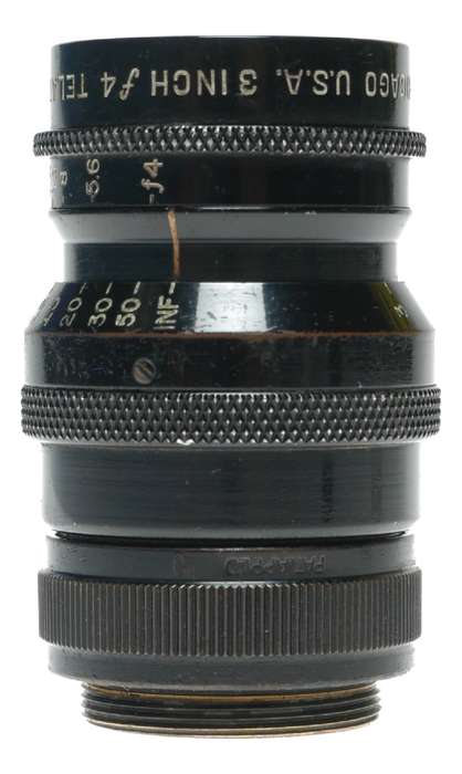 Bell Howell 3 inch f/4 Telate Cine Lens C-Mount for Bolex Beaulieu