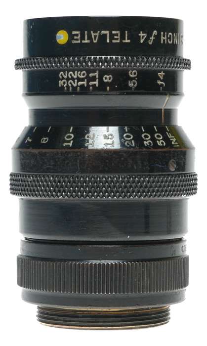 Bell Howell 3 inch f/4 Telate Cine Lens C-Mount for Bolex Beaulieu