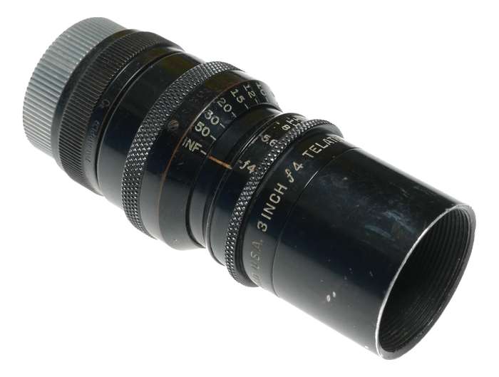 Bell Howell 3 inch f/4 Telate Cine Lens C-Mount for Bolex Beaulieu