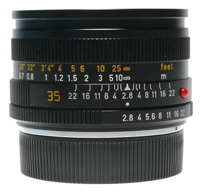 Leica Elmarit-R 35mm SLR f/2.8 3-Cam Lens caps case
