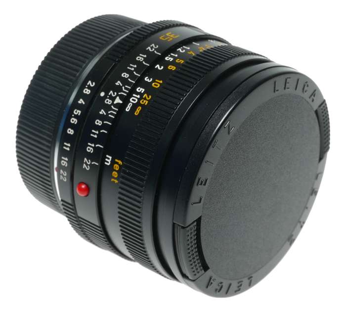 Leica Elmarit-R 35mm SLR f/2.8 3-Cam Lens caps case