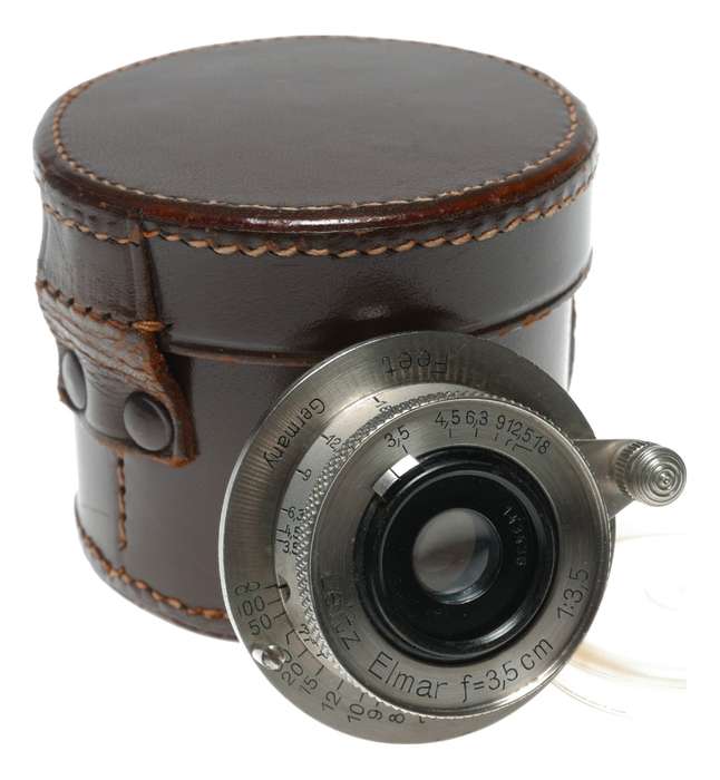Leitz Elmar 3.5cm f/3.5 LTM M39 Lens Nickle clean rare