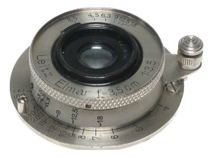 Leitz Elmar 3.5cm f/3.5 LTM M39 Lens Nickle clean rare