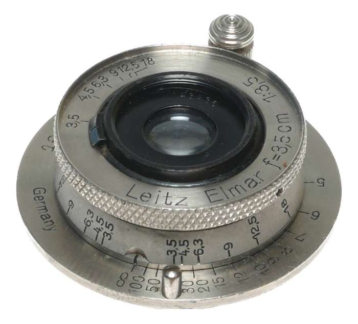 Leitz Elmar 3.5cm f/3.5 LTM M39 Lens Nickle clean rare
