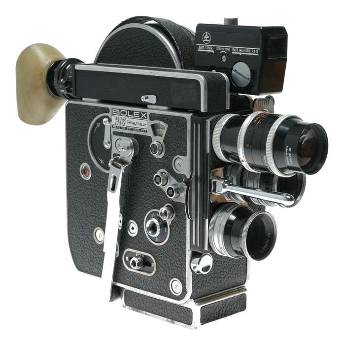 Bolex H16 Reflex Cine Camera Kit Rex 4 Meter Lenses