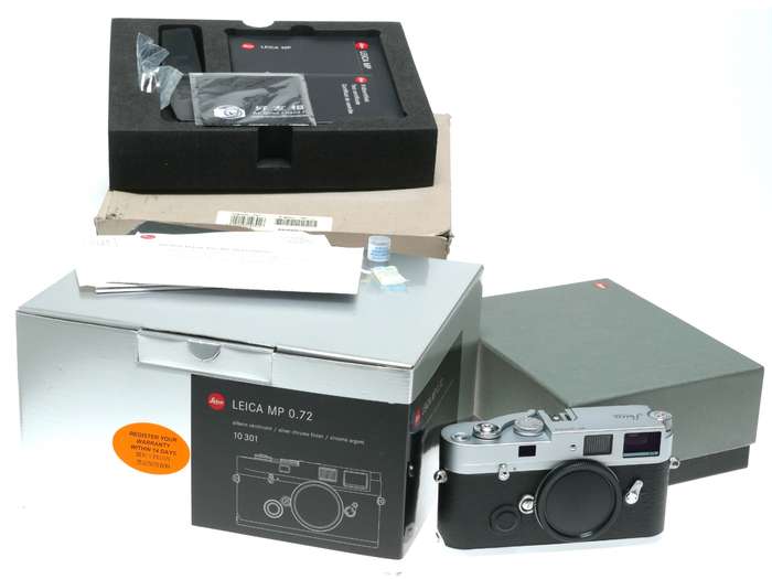 Leica MP 0.72 Rangefinder 35mm film Camera Chrome boxed UNUSED set