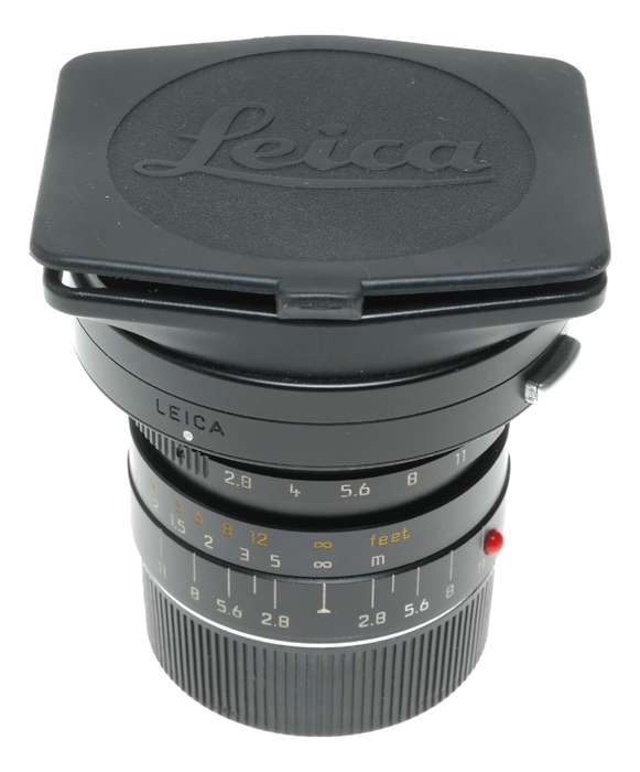 Leica Elmarit-M 1:2.8/21 mm ASPH. 11135 E55 boxed 6-bit hood caps