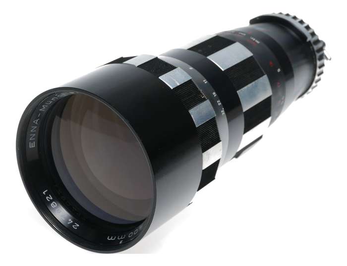 Tele-Ennalyt 1:4.5/400 mm vintage film camera lens case hood and caps