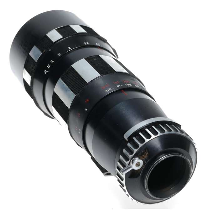 Tele-Ennalyt 1:4.5/400 mm vintage film camera lens case hood and caps
