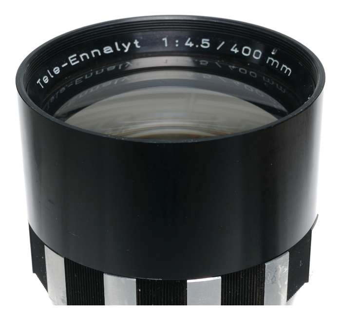 Tele-Ennalyt 1:4.5/400 mm vintage film camera lens case hood and caps