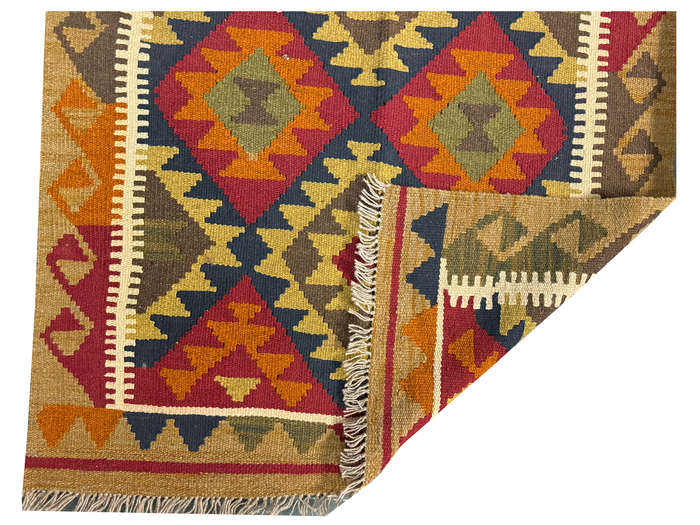 Beautiful Afghan Bedside Kilim - 198 x 90 CM