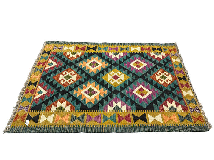 Gorgeous Afghan Bedside Kilim - 138 x 98 CM
