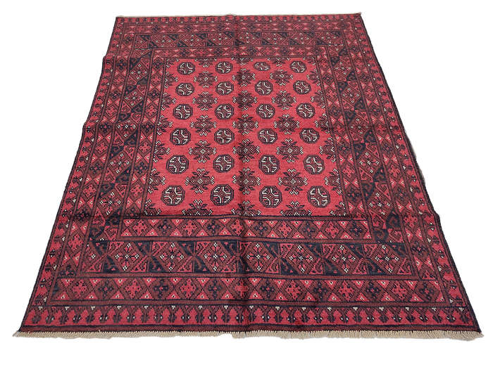 Beautiful Red Afghan Handmade Carpet - 191 x 150 CM