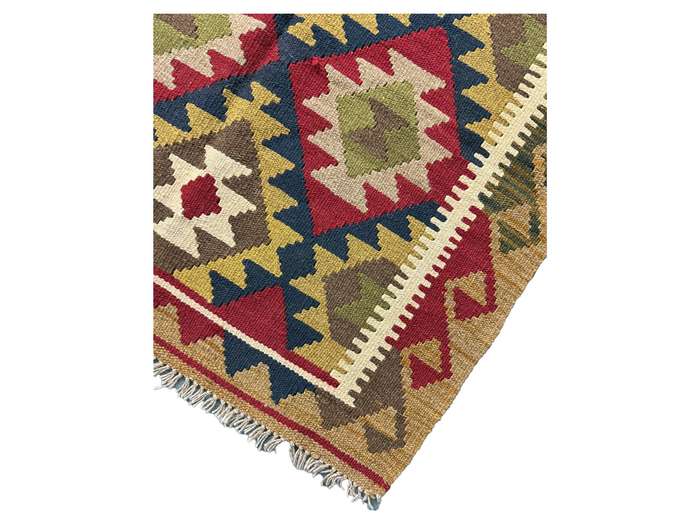 GOrgeous Afghan Handmade Bedside Kilim Rug- 192 x 102 CM