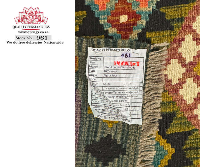 Fine Afghan Handmade Kilim Rug- 146 x 105 CM