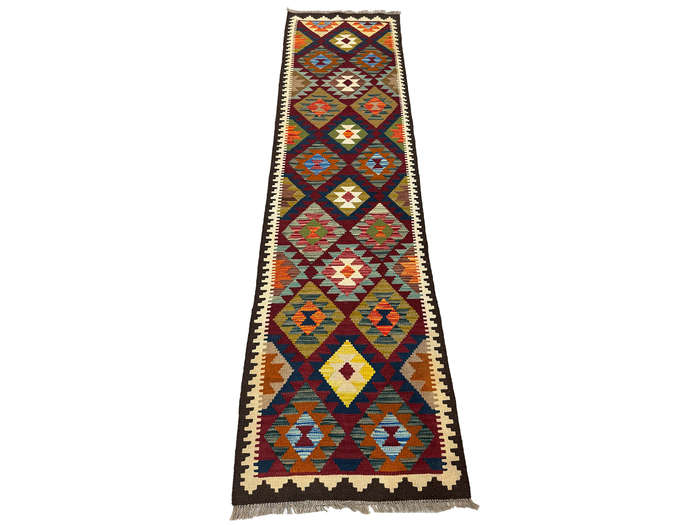 Stunning Afghan Maimana Kilim Runner - 291 x 78 CM